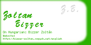 zoltan bizzer business card
